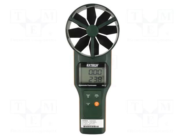 Thermoanemometer; LCD; (4000); Vel.measur.resol: 0.01m/s EXTECH AN310-NIST