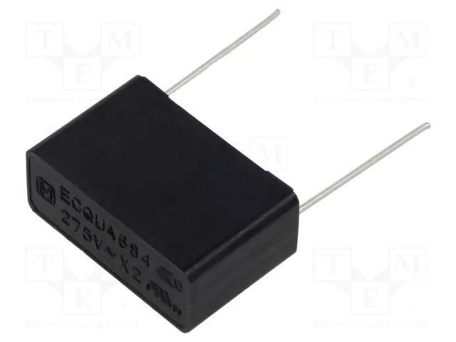 Capacitor: polypropylene; ECQUA; 0.68uF; 275VAC; 26x17x10mm; THT PANASONIC ECQUAAF684M