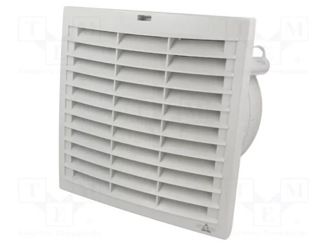 Fan: AC; axial; 115VAC; 254x173x223mm; 581m3/h; 68dBA; ball; IP54 STEGO 01883.9-00