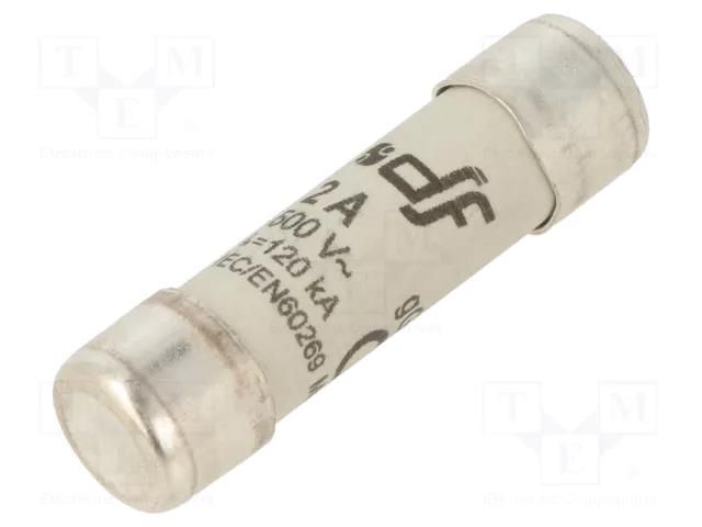 Fuse: fuse; 2A; 500VAC; 250VDC; gG; ceramic,cylindrical,industrial DF ELECTRIC 420102