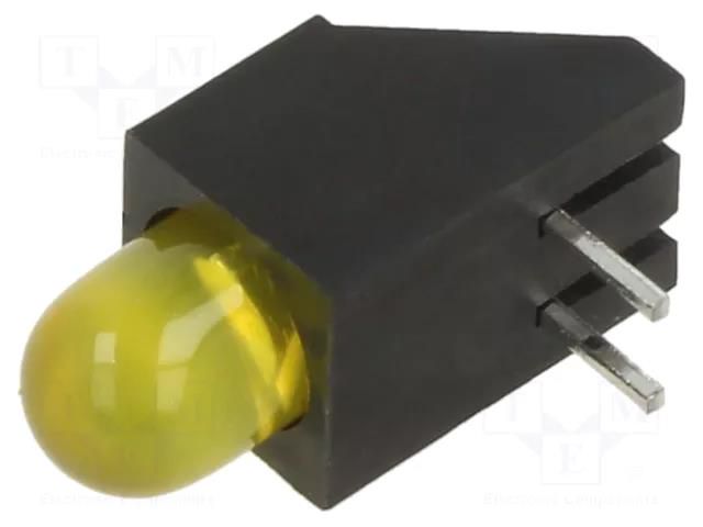 LED; in housing; 4.85mm; No.of diodes: 1; yellow; 20mA; 60°; 30mcd LUMEX SSF-LXH100YD-01