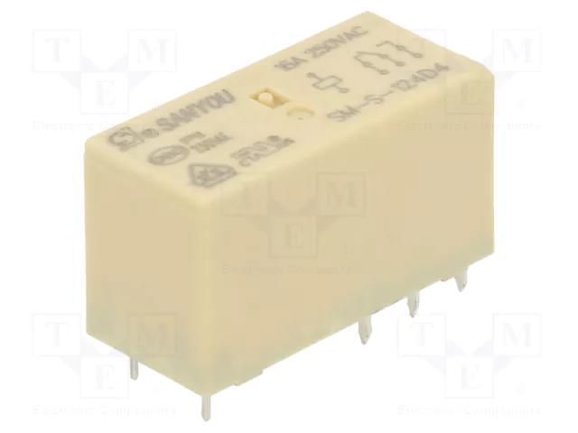 Relay: electromagnetic; SPDT; Ucoil: 24VDC; Icontacts max: 16A SANYOU SM-S-124D4