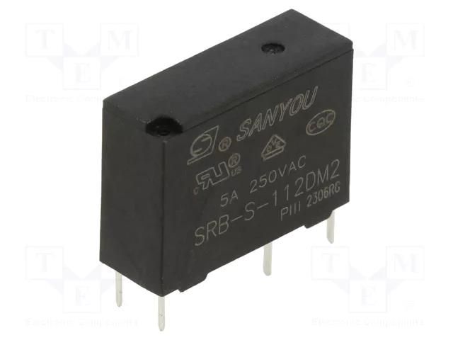 Relay: electromagnetic; SPST-NO; Icontacts max: 5A; 5A/277VAC; SRB SANYOU SRB-S-112DM2