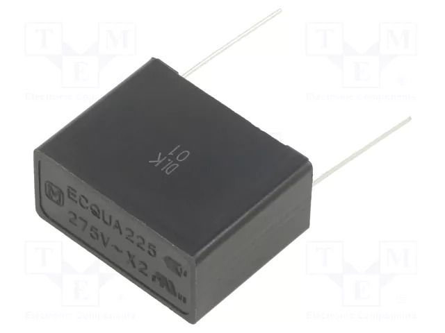 Capacitor: polypropylene; ECQUA; 2.2uF; 275VAC; 31x24.5x14.5mm PANASONIC ECQUAAF225T1