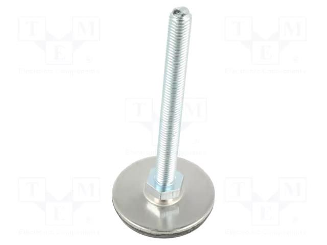 Foot; with no-slip disk,with lever; Base dia: 50mm; M10; steel ELESA+GANTER GN40-50-M10-100A3S