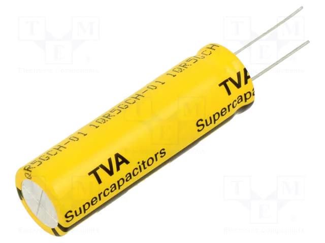 Supercapacitor; THT; 100F; 3VDC; -10÷30%; Body dim: Ø18.5x60.5mm EATON ELECTRONICS TVA1860-3R0107-R