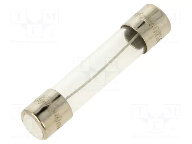 Fuse: fuse; 300mA; 250VAC; time-lag; glass; 6.3x32mm; TSA; brass OPTIFUSE TSA-300MA