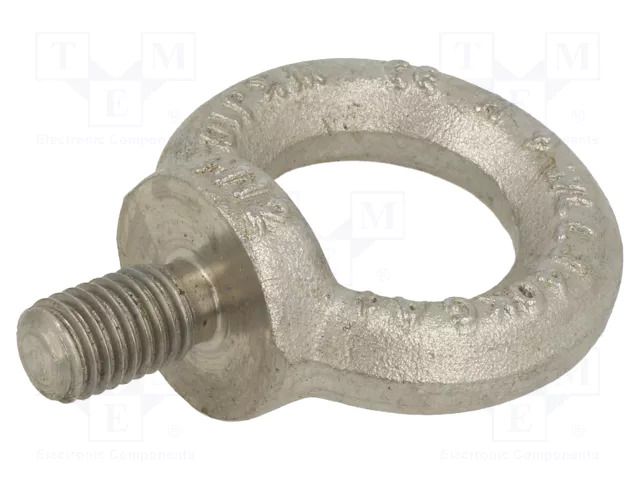 Lifting eye bolt; M12x20; Head: eye; acid resistant steel A4 ELESA+GANTER DIN580-M12-A4