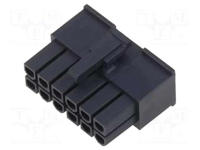 Connector: wire-wire/PCB; plug; female; Mini-Fit Jr; 4.2mm; PIN: 12 MOLEX MX-46992-1210