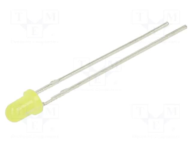 LED; 3mm; yellow; 220÷330mcd; 30°; Front: convex; 5VDC; No.of term: 2 OPTOSUPPLY OSY5JA3134A-5V