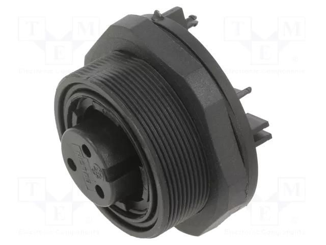 Connector: circular; socket; female; PIN: 3; 12A; 250V; IP68; UL94V-0 BULGIN PX0709/S/03