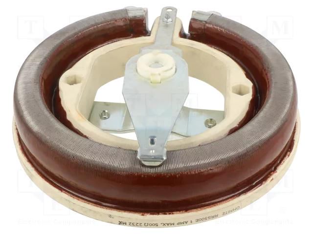 Potentiometer: shaft; single turn; 500Ω; 500W; ±10%; 9.53mm OHMITE RRS500E