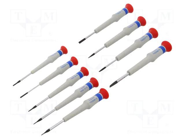 Kit: screwdrivers; precision; slot; 9pcs. KING TONY KT-32209MR