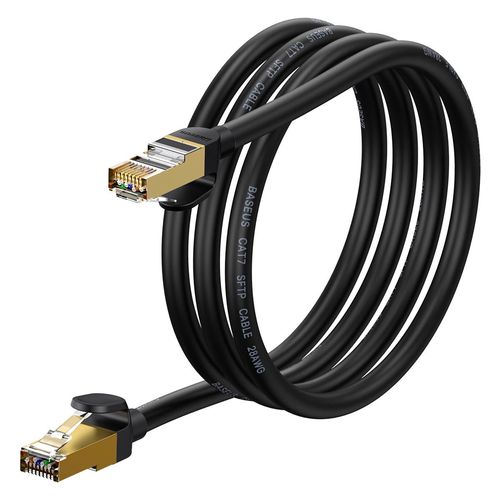 Baseus Speed Seven network cable RJ45 10Gbps 1.5m black (WKJS010201), Baseus 6932172611361 6932172611361