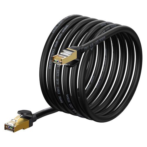 Baseus Speed Seven High Speed Network Cable RJ45 10Gbps 5m Black (WKJS010501), Baseus 6932172611392 6932172611392