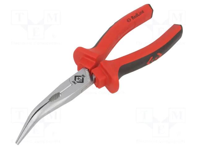 Pliers; curved,half-rounded nose; 200mm C.K CK-T3907-8