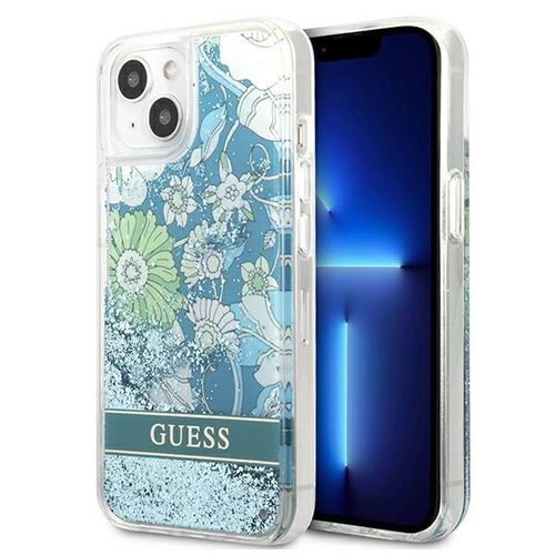 Guess GUHCP13MLFLSN iPhone 13 6.1&quot; green/green hardcase Flower Liquid Glitter, Guess 3666339041366 3666339041366