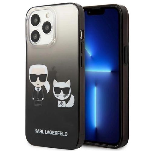 Karl Lagerfeld KLHCP13LTGKCK iPhone 13 Pro / 13 6,1" hardcase czarny/black Gradient Ikonik Karl & Choupette, Karl Lagerfeld 3666339049263 3666339049263