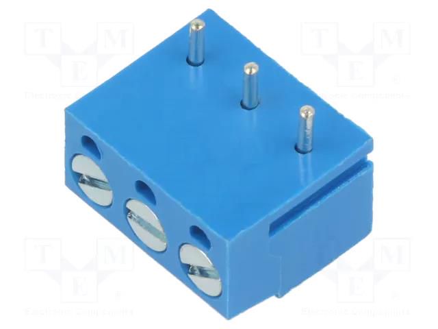 Connector: PCB terminal block; terminal; straight; on PCBs; blue XINYA XY300RA-3P-5.0-BL