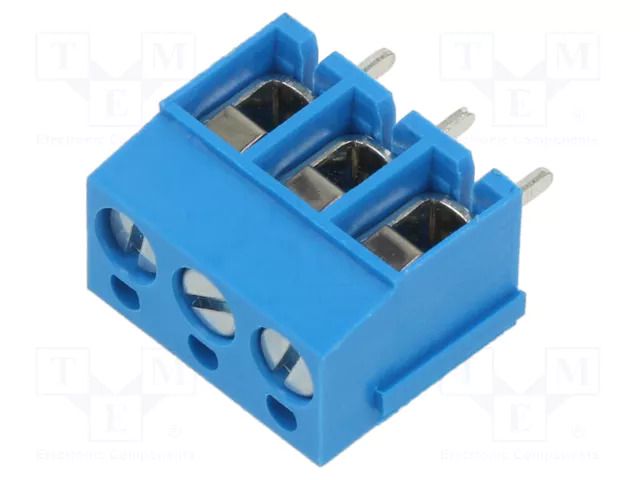 Connector: PCB terminal block; terminal; angled 90°; on PCBs XINYA XY305A-3P-5.0-BL