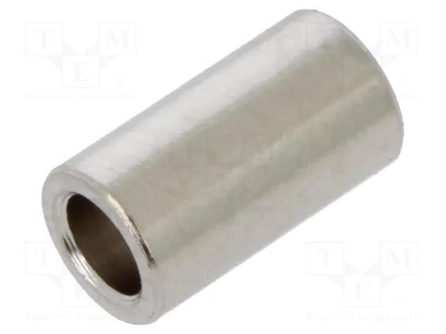 Spacer sleeve; 9mm; cylindrical; brass; nickel; Out.diam: 5mm DREMEC DR315/3.2X9