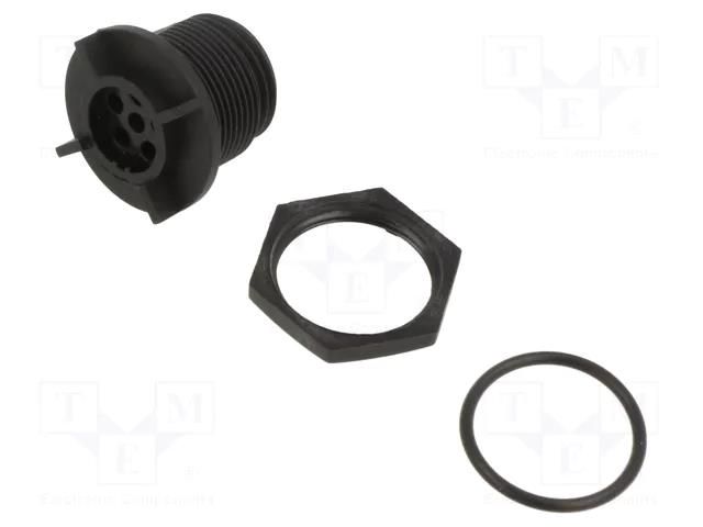 Connector: circular; socket; male; PIN: 6; 125V; w/o contacts; IP68 BULGIN PX0413/06P