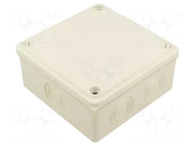Enclosure: junction box; X: 125mm; Y: 125mm; Z: 50mm; wall mount JONEX JX-PK-24/55-WH