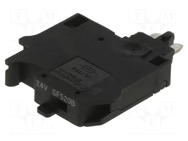 Fuse base; fuse: 5x20mm; screw; black; Features: light indicator SCHNEIDER ELECTRIC NSYTRASF520B