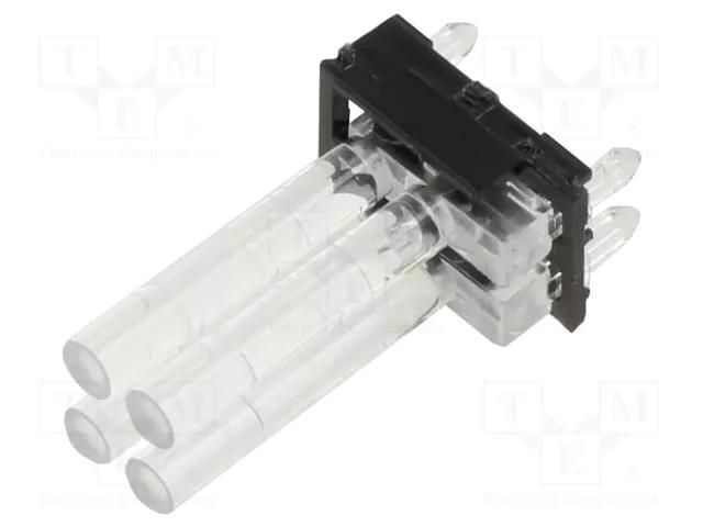 Fiber for LED; Ø2mm; L: 15mm; No.of mod: 4; round; Front: convex MENTOR 1296.7022