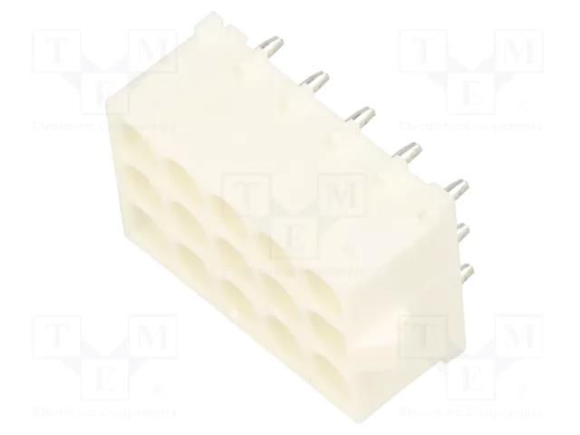 Connector: wire-board; socket; female; PIN: 15; straight; 600V; 19A TE Connectivity 350830-1