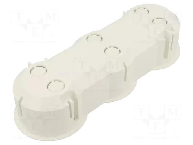 Enclosure: junction box; Ø: 63mm; Z: 45mm; plaster embedded; white JONEX JX-PK-63/45M-WH