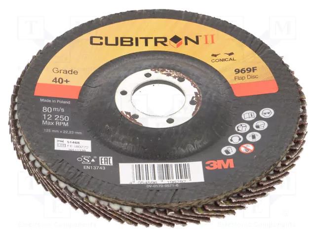 Flap grinding wheels; Ø: 125mm; Øhole: 22.23mm; Granularity: 40 3M 3M-7100105850