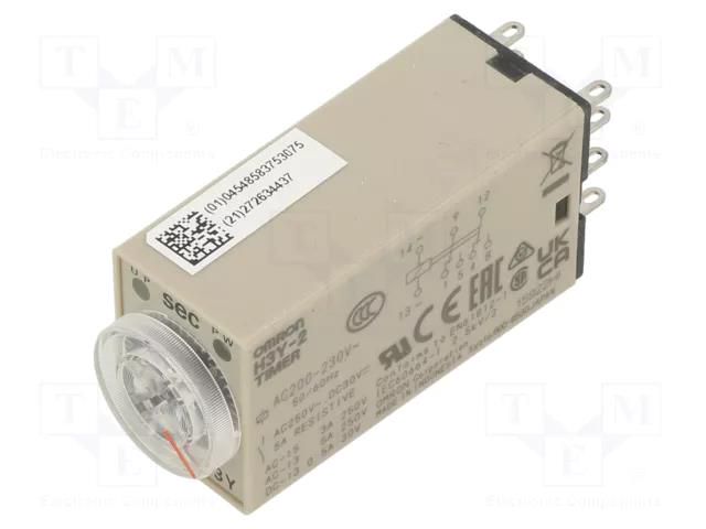 Timer; 1÷30s; DPDT; 200÷230VAC; H3Y; Number of operation modes: 1 OMRON H3Y-2-230AC-30S