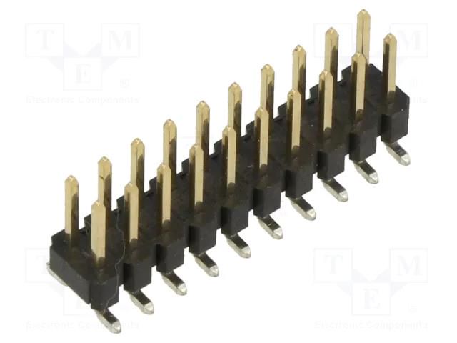 Connector: pin strips; pin header; male; 2.54mm; PIN: 20; SMT; 2x10 HARWIN M20-8761042