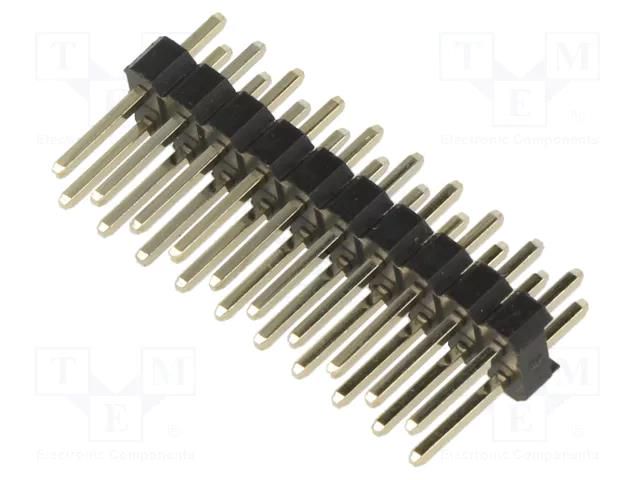 Connector: pin strips; pin header; male; 2.54mm; PIN: 20; THT; 2x10 HARWIN M20-9981045