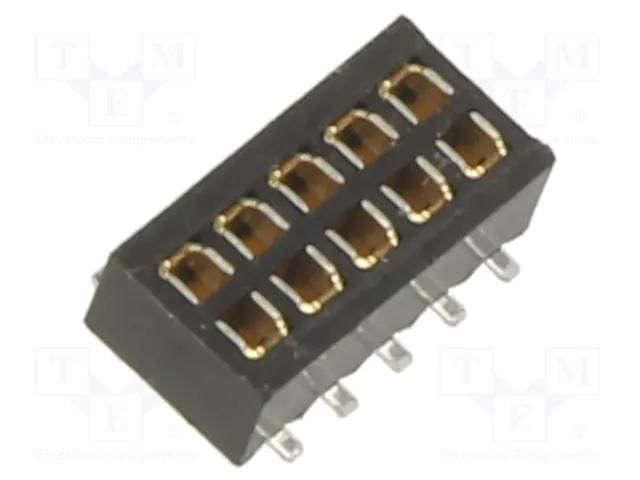 5+5 Pos. Female DIL Vertical SMT Conn. HARWIN M50-3150542