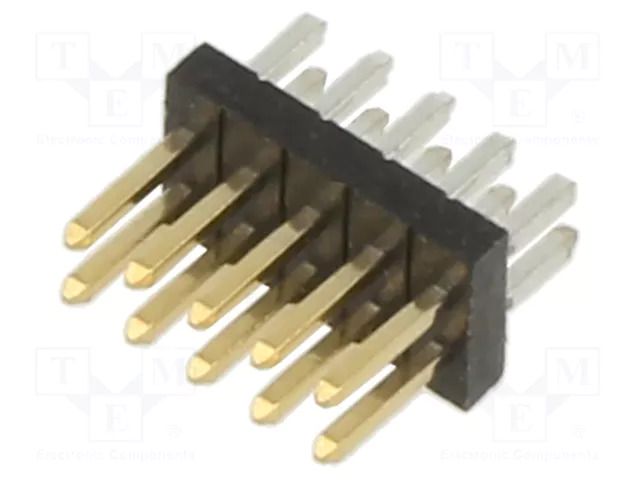PIN: 10; male; soldering,THT; straight; 1.27mm HARWIN M50-3500542