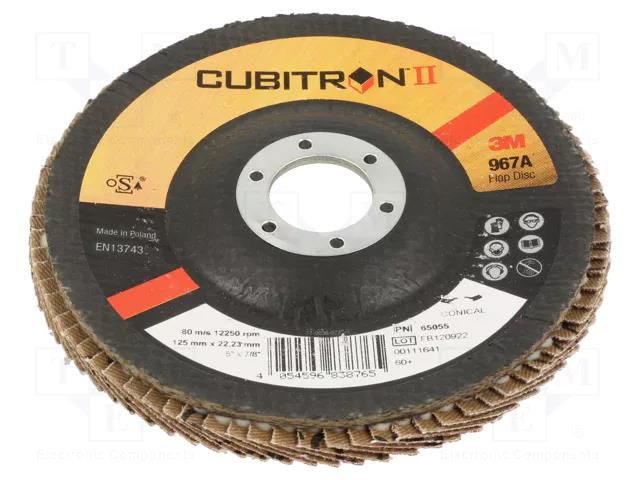 Flap grinding wheels; Ø: 125mm; Øhole: 22.23mm; Granularity: 60 3M 3M-7100011144
