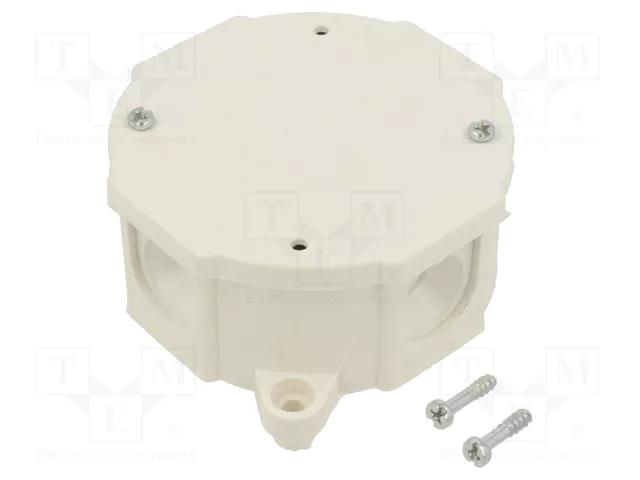 Enclosure: junction box; X: 60mm; Y: 60mm; Z: 30mm; wall mount; white JONEX JX-PHB/E-WH