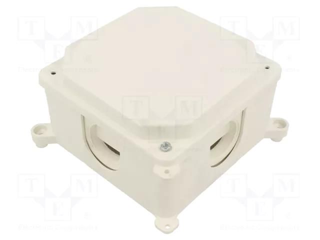 Enclosure: junction box; X: 103mm; Y: 103mm; Z: 60mm; wall mount JONEX JX-PK-2/K-WH