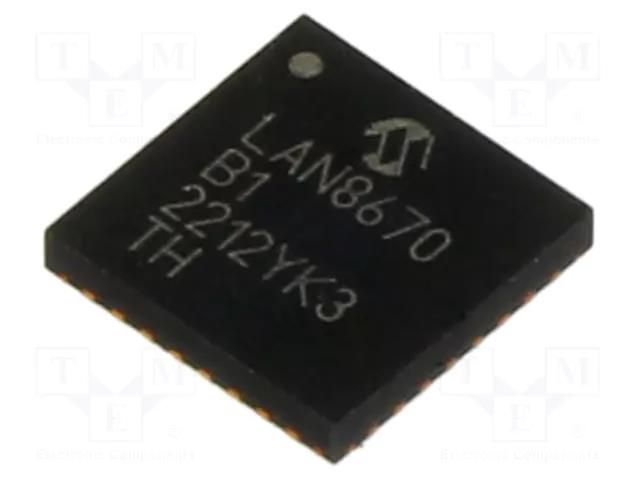 IC: transceiver; 10Base-T1S; MII,RMII; VQFN32; 3.3V; -40÷125°C MICROCHIP TECHNOLOGY LAN8670B1-E/LMX