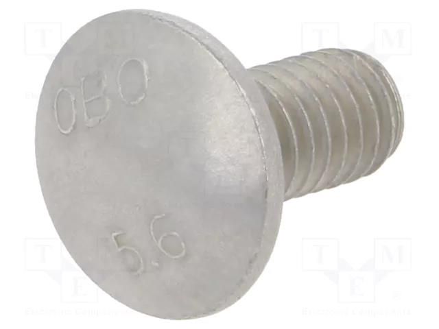 Screw; with flange nut; M6x12; 1; Head: button; steel; zinc OBO BETTERMANN OBO-6406122