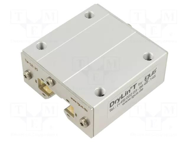 Trolley; aluminium,iglidur® J2; DryLin® T; linear guides IGUS TW-02-25