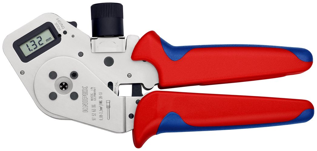 KNIPEX 97 52 63 DG Four-Mandrel Crimping Pliers for turned contacts with multicomponent handles chrome-plated 195 mm 97 52 63 DG 4003773063209