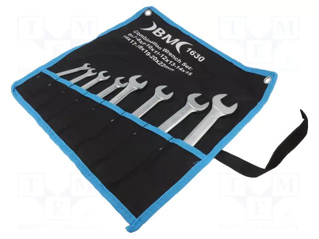 Wrench-set; spanner; Chrom-vanadium steel; 8pcs. BM GROUP BM1630