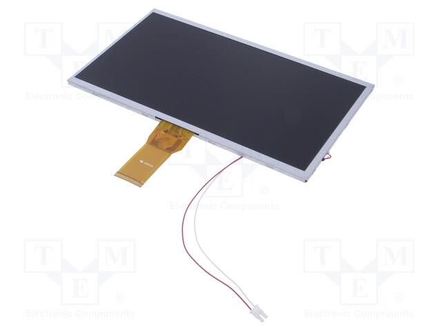 Display: TFT; 10.1"; 1024x600; Illumin: LED; Dim: 235x143x5.05mm DISPLAY ELEKTRONIK DEM1024600PVMH-PWN