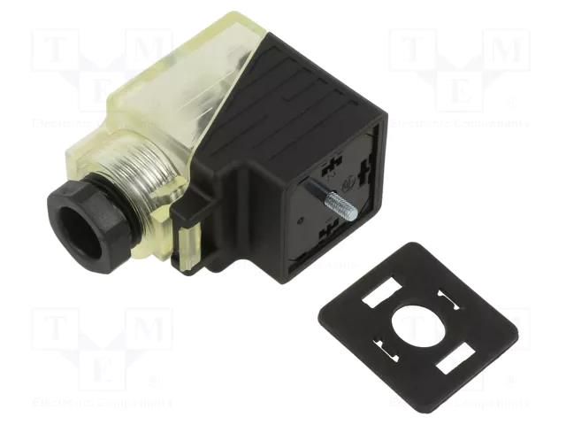 Connector: valve connector; plug; form A; 18mm; female; PIN: 3; 24V MURRELEKTRONIK 7000-29001-0000000