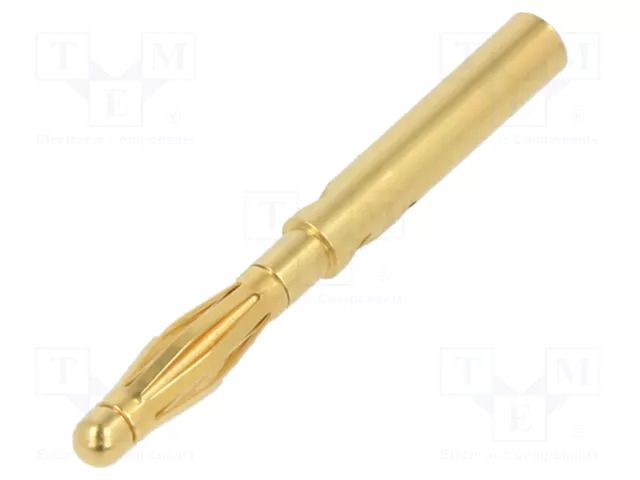 Connector: 2mm banana; plug; 10A; 30VAC; 60VDC; gold-plated STÄUBLI LS205