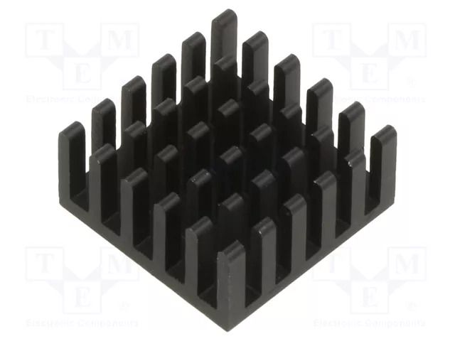 Heatsink: extruded; grilled; black; L: 24.2mm; W: 24.2mm; H: 12.3mm FISCHER ELEKTRONIK ICKPGA9X9