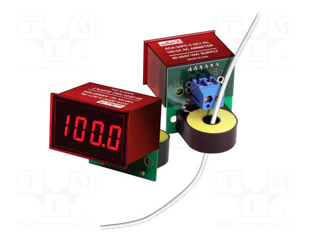 Ammeter; digital,mounting; I AC: 0÷19.99A; on panel; LED; Imax: 20A Murata Power Solutions ACA-20PC-2-AC1-RL